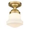 Z-Lite Vaughn 1 Light Flush Mount, Heritage Brass & Matte Opal 735F10-HBR - alternate 6